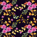 Proyecto "Crisantemo". Mi proyecto del curso: Creación de estampados en acuarela. Fashion, Pattern Design, Fashion Design, and Watercolor Painting project by Loli Crespo - 11.25.2022
