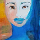 MarArtesOficial - Meu Azul. Ilustração tradicional, Pintura em aquarela, Pintura Acrílica, Pintura guache, e Desenho com lápis de cor projeto de MarArtesOficial - 14.12.2020