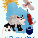 Póster de Uruguay. Traditional illustration, and Digital Illustration project by Alexa Brito - 11.29.2022