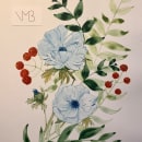 Mi proyecto del curso: Acuarela floral: conecta con la naturaleza. Traditional illustration, Painting, Watercolor Painting, and Botanical Illustration project by Verónica MB - 11.30.2022