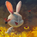 Rabbit and Ladybug. Ilustração tradicional projeto de regnery-anja - 06.12.2022