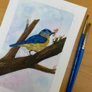 Pajarito. Traditional illustration, and Watercolor Painting project by Ana leticia Lainez castro - 12.07.2022