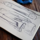 Cafe Sketching. Design, e Design de automóveis projeto de Berk Kaplan - 08.12.2022