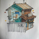 Architectural Sketching #9. Traditional illustration project by lukemandala - 12.22.2022