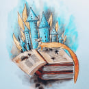 “Inkheart”: My project for course: Illustrated Stories: From Idea to Paper. Traditional illustration, Fine Arts, Painting, Pencil Drawing, Drawing, Watercolor Painting, Children's Illustration, and Narrative project by queer_ooloi - 12.25.2022