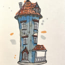 Architectural Sketching #10. Traditional illustration project by lukemandala - 12.29.2022