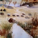 Mein Abschlussprojekt für den Kurs: Natürliche Aquarelllandschaften. Un proyecto de Bellas Artes, Pintura y Pintura a la acuarela de Susanne Lerjen - 30.12.2022