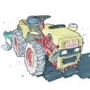 Sketch of a Tractor Using Techniques From The Course. Traditional illustration, Sketching, and Sketchbook project by Geoff Hughes - 12.30.2022