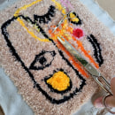 Mi proyecto del curso: Punch needle para el diseño de alfombras. Accessor, Design, Arts, Crafts, Embroider, Decoration, Punch Needle, and Textile Design project by Lilia Iglesias - 01.06.2023