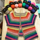 Mi proyecto del curso:  Top-down: prendas a crochet de una sola pieza. Un proyecto de Moda, Diseño de moda, Tejido, DIY, Crochet y Diseño textil de paulaureta - 13.01.2023