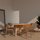 Mesa reUno - Concurso de Diseño "Bosques de Cuenca 2022". Design, 3D, Interior Design, Product Design, 3D Modeling, 3D Design, Woodworking & Innovation Design project by Anabel Ranz Zahonero - 01.13.2023