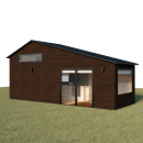 Tiny House. Design, 3D, Architecture, Interior Architecture, L, scape Architecture, Product Design, Creativit, 3D Modeling, 3D Design, Interior Decoration, and Woodworking project by Anabel Ranz Zahonero - 07.01.2022
