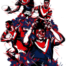 Rugby League Poster Illustrations. Illustration, and Advertising project by Luke James - 01.15.2023