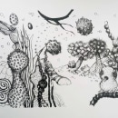 Lithography. Ilustração, Artes plásticas, e Estampagem projeto de Karina Mosegård - 16.01.2023