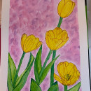 Tulipanes . Ilustração tradicional projeto de Yaneth Jaen - 12.01.2023