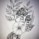 Floral Illustration . Un proyecto de Ilustración tradicional, Dibujo, Diseño de tatuajes, Ilustración botánica y Sketchbook de friedmann.josefin - 18.01.2023
