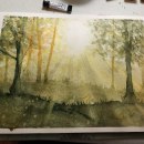 My project for course: Dreamy Watercolor Landscapes: Paint with Light. Pintura, e Pintura em aquarela projeto de Hannah Soto - 21.01.2023