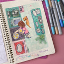 Sketchbook para explorar tu estilo de dibujo. Un proyecto de Ilustración tradicional, Bocetado, Creatividad, Dibujo, Pintura a la acuarela, Sketchbook y Pintura gouache de Soledad Andreu Rojas - 25.01.2023