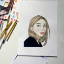 Mi proyecto del curso: Retrato en acuarela a partir de una fotografía. Un proyecto de Ilustración tradicional, Pintura a la acuarela, Ilustración de retrato y Dibujo de Retrato de Helena D - 28.01.2023