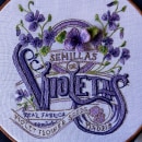 Semilla de Violetas. Un proyecto de Bordado, Ilustración textil y Diseño textil de Kenia Hernandez - 27.01.2023