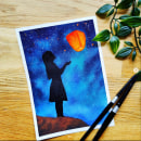Girl silhouette . Ilustração tradicional, Artesanato, e Pintura em aquarela projeto de Avani Nath - 31.01.2023