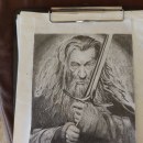 Gandalf. Traditional illustration, Fine Arts, Pencil Drawing, Drawing, Portrait Illustration, Portrait Drawing, and Realistic Drawing project by ruben salobral - 02.05.2023