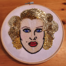 My project in Beaded Embroidery Portraits course. Accessor, Design, Portrait Illustration, Embroider, Textile Illustration, Decoration, and Textile Design project by Simone Brown - 06.10.2020