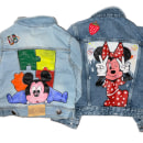 Customización textil personalizada- Minnie & Mickey Mouse. Traditional illustration, Accessor, Design, and Costume Design project by Marta - 02.10.2023