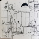 Laboratorium z bliska. Ilustração tradicional projeto de Ewa Jacyno - 11.02.2023