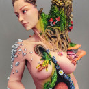 Gaia. Busto en resina de Karol Rudik Art. A escala 1/10 y pintado con Acrílicos Vallejo.. Acr, and lic Painting project by Saturnino Manzano - 10.08.2022