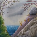 My project for course: Fantasy Landscapes with Watercolor & Gouache. Un projet de Beaux Arts, Peinture, Aquarelle, Illustration naturaliste , et Peinture gouache de Èirinn NicAonghais - 12.02.2023