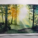 My project for course: Dreamy Watercolor Landscapes: Paint with Light. Un proyecto de Ilustración tradicional, Pintura y Pintura a la acuarela de Rebbeca Eggar - Martin del Campo - 19.02.2023