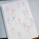  Expressões corporais. Un progetto di Disegno a matita, Disegno, Creatività con i bambini e Sketchbook di Camila Hickmann - 23.02.2023
