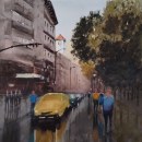 Ulica w deszczu. Un progetto di Pittura ad acquerello di danka197 - 26.02.2023