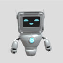 Mark-Robo mascot Arkmeds. Animação de personagens, Animação 3D, e Design de personagens 3D projeto de Pedro Bearari - 01.09.2022