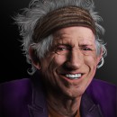 Keith Richards - Digital painting. Traditional illustration, Portrait Illustration, Portrait Drawing, Realistic Drawing, Digital Drawing, and Digital Painting project by Facundo Emmanuel Mansilla - 03.01.2023