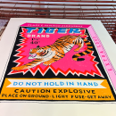 Tiger Firecracker Box. Traditional illustration, Arts, Crafts, Fine Arts, Graphic Design, Packaging, Screen Printing, and Lettering project by Charlotte Farmer - 03.04.2023