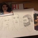 Mijn project van de cursus: Sketchbook met portretten: verken het menselijk gezicht. Esboçado, Desenho, Desenho de retrato, Desenho artístico, e Sketchbook projeto de Annemarie Slotboom - 10.03.2023