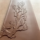 Hawthorn Tree Texture Roller. Projekt z dziedziny Trad, c, jna ilustracja, Craft i Ceramika użytkownika Sarah Pike - 19.03.2023