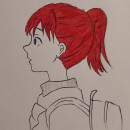 Dibujo chica a tinta PP. Un proyecto de Ilustración tradicional de joel Alcala - 23.03.2023