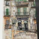 El Pirata in Port de Soller, Mallorca. Street Art, and Sketchbook project by Iain Wilson - 03.23.2023