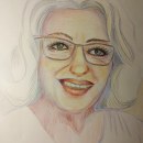 Mi proyecto del curso: Dibujo de retratos llamativos con lápices de colores. Drawing, Portrait Drawing, Sketchbook, and Colored Pencil Drawing project by Silvana Stevenon Carrizo - 03.25.2023