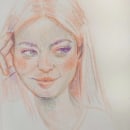 Mi proyecto del curso: Dibujo de retratos llamativos con lápices de colores. Drawing, Portrait Drawing, Sketchbook, and Colored Pencil Drawing project by Dea Garcia - 04.09.2023
