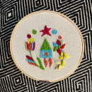 My project for course: Contemporary Embroidery With Traditional Mexican Needlework. Arts, Crafts, Embroider, Textile Illustration, Fiber Arts, and Textile Design project by Kathleen Kaddoura - 04.10.2023