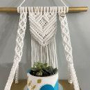 Mi proyecto del curso: Introducción al tapiz de macramé. Un projet de Création d'accessoires, Artisanat, Art textile, Macramé , et Design textile de Romina Muñoz - 16.04.2023