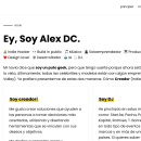 Rediseño de web personal: alexdc.com. Een project van Webdesign van Alex dc. - 20.04.2023