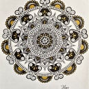 My project for course: The Art of Mandala Drawing: Create Geometric Patterns. Desenho e Ilustração com tinta projeto de Flor Anglas Gutierrez - 21.04.2023