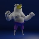 Proyecto ave musculosa toon. Un proyecto de 3D, Diseño de personajes, Animación de personajes, Modelado 3D, Diseño de personajes 3D y Diseño 3D de alonzocarlos48 - 22.04.2023
