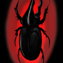 Beetle. Traditional illustration, Digital Illustration, Artistic Drawing, and Digital Drawing project by Sofía Digiano - 04.26.2023