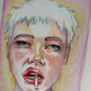 Mi proyecto del curso: Dibujo de retratos llamativos con lápices de colores. Drawing, Portrait Drawing, Sketchbook, and Colored Pencil Drawing project by Lau Gutierrez - 05.01.2023